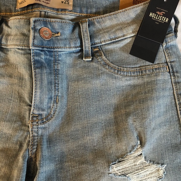 NWT Hollister Denim JEAN BOYSHORT SHORTS SZ 1 W25 - Picture 5 of 6